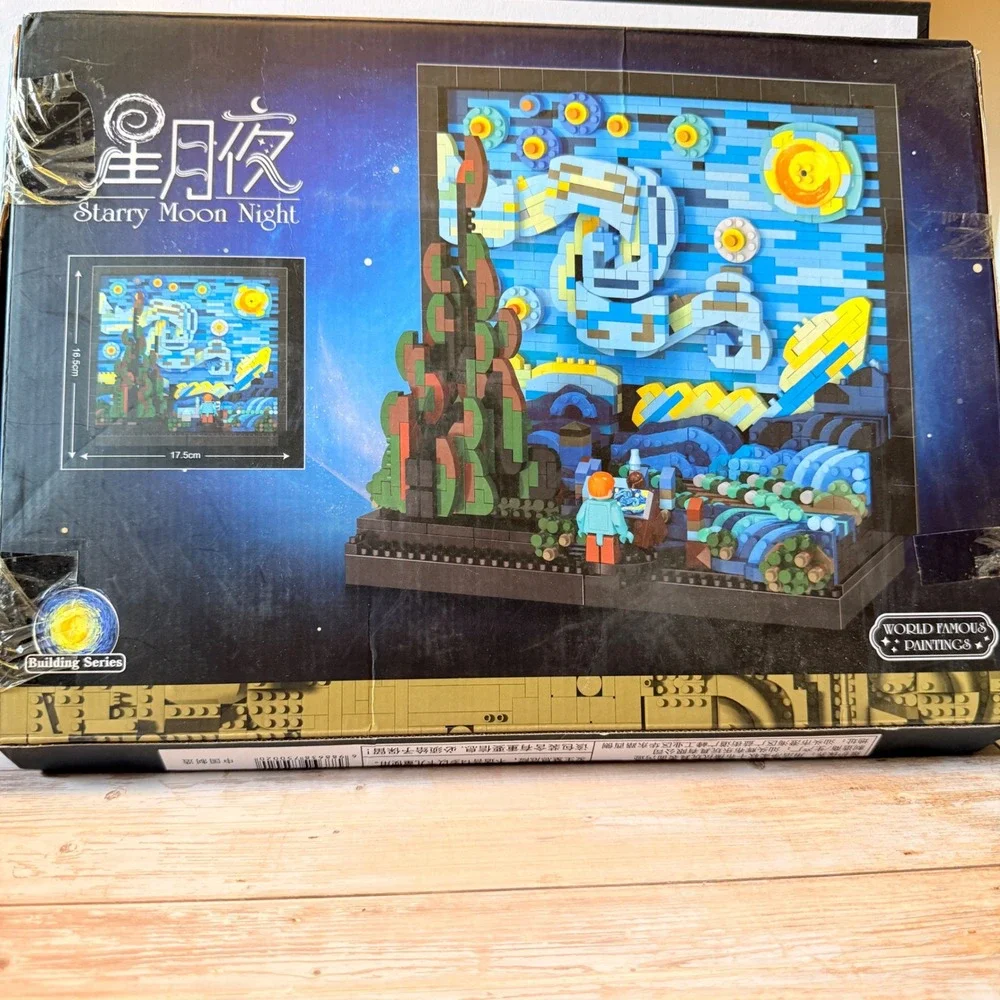 Building Series Starry Moon‎ Night Building Set Blue Good 3D Art Kit OPEN BOX